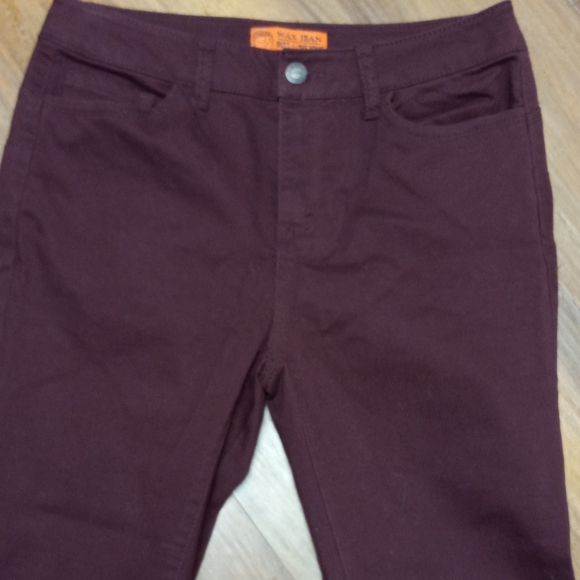 Wax Jeans Butt I Love You,High Rise Butt Lifting. Burgundy. Size 7/28 - Picture 2 of 10